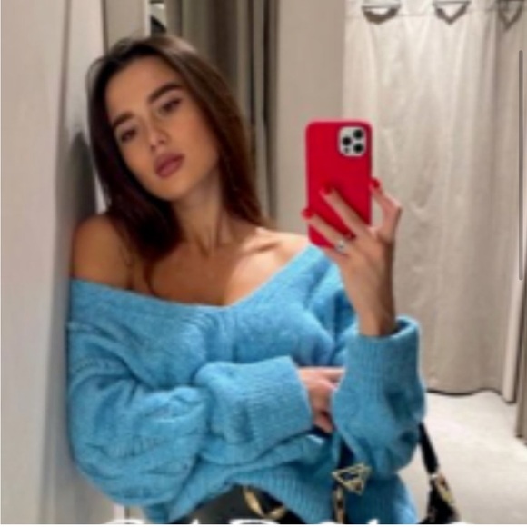 Zara Oversized Distressed Knit Sweater - Picture 2 of 9